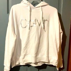White size XL Calvin Klein hoodie.